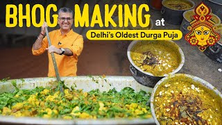 Massive Bhog Making at Delhi’s Oldest Durga Pujo