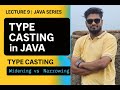Lecture 9: Type Casting in Java Explained | Widening vs Narrowing | Java for Beginners