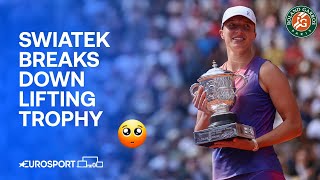 Iga Swiatek lifts French Open for 4TH TIME aged 23 😍👑 | 2024 French Open 🇫🇷