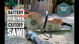 What is The BEST tool for modern HARDSCAPING??Battery Powered Cutoff Saw!