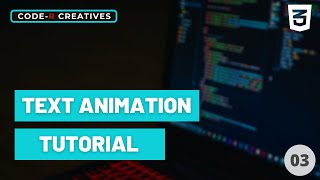 Simple Text Animation || CSS and JavaScript | 03