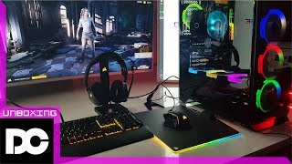 [DC튜브] CORSAIR K70 LUX 기계식 키보드 + 게이밍 헤드셋 커세어 배틀그라운드 풀세트! 이것이 커간지!