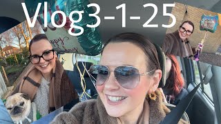 New year vlogs special birthday 🎁 shops \u0026 pug walk 3-1-25 #socialanxiety #pug