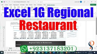 Excel_1G_Regional_Restaurant | Excel 1G Regional Restaurant | @PearsonSolution