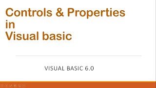 Controls & Properties in Visual basic| Visual basic tutorial for beginners 2020|Simple 2 Learn