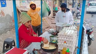 Amul butter bread egg omelette recipe | fluffy omelette recipe | omelette recipe street food |