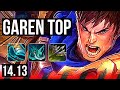 GAREN vs DARIUS (TOP) | 10/1/2, Legendary | EUW Master | 14.13