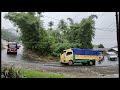 heavy rain at extreme bend of parsalakan traga almost overturns