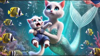 Kitten Returns – Mermaid’s Help in Taking Revenge on Evil Black Cat in Texas! 🐾🧜‍♀️ #cat #aicat #ai