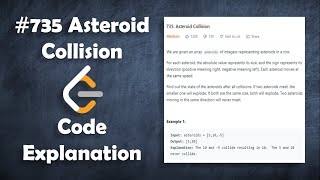 Asteroid Collision | Live Coding with Explanation | Leetcode#735
