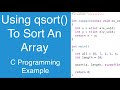 Using qsort() To Sort An Array | C Programming Example