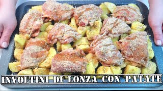 SONO LA FINE DEL MONDO INVOLTINI IMPANATI di LONZA con PATATE CROCCANTI  piatto FACILE e VELOCE