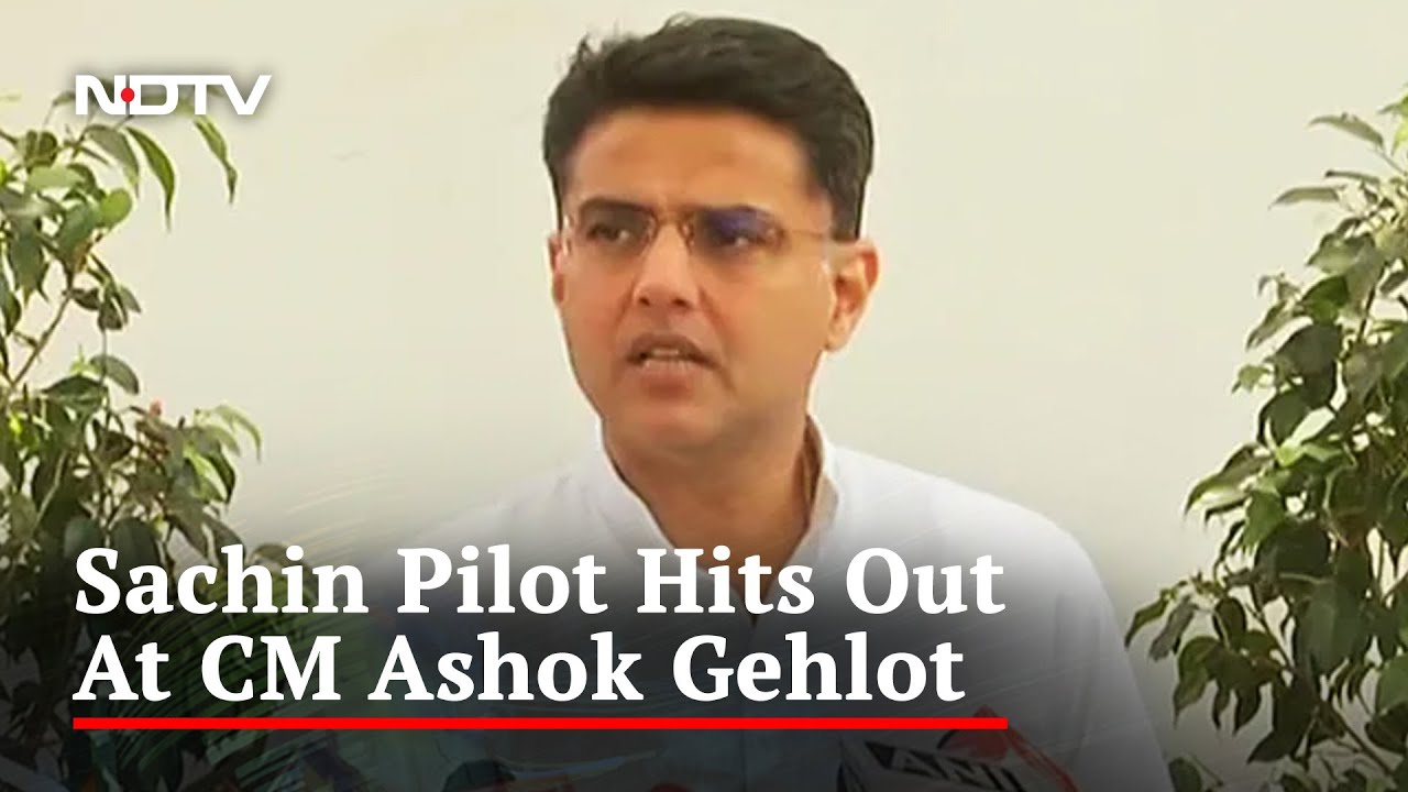 "Ashok Gehlot's Leader Seems To Be Vasundhara Raje": Sachin Pilot's ...