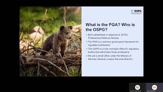 Professional Governance Act Presentation