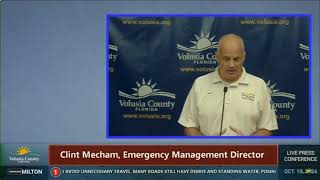 Volusia County, Florida, officials hold a press conference after Hurricane Milton