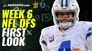 NFL DFS First Look Week 6 DraftKings, Yahoo, FanDuel Daily Fantasy Picks | NFL DFS Strategy Show