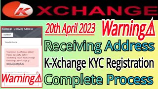 Kibho K-Xchange Receiving Address Submit || kibho K-Xchange kyc registration process || Kibho coins