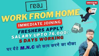 REAL - WORK FROM HOME | FRESHERS JOB | NO FEE NO INVESTMENT JOB | EARN ONLINE #jobs #viralvideo #wfh