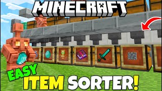 EASY Copper Golem ITEM SORTER Tutorial! Minecraft Bedrock & Java!