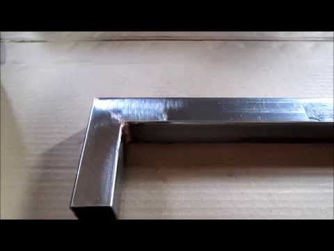 Cutting 1 1/ 4 in square tube at a 45 deg angle and Brazing with copper wire Cutting 1 1/ 4 in square tube at a 45 deg angle and Brazing with copper wire
