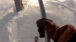 Riding the Masse poma/drag lift