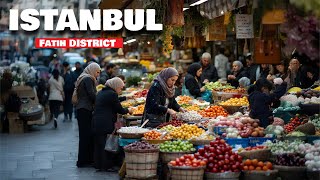 Istanbul, TURKEY 4K Walking Tour- Cold Winter Day Walk in Fatih District