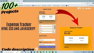 expense tracker project using html css and javascript |#project#javascript #html#css#webdevelopment