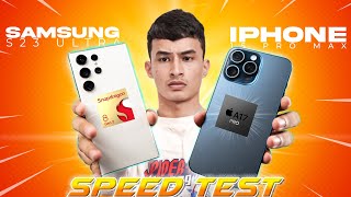 iPhone 15 Pro Max VS Samsung Galaxy S23 Ultra | A17 Pro VS Snapdragon 8 Gen 2 | Speed Test