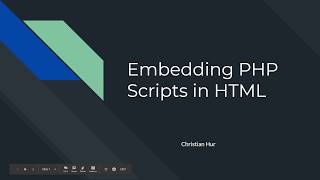 PHP: Embedding PHP Scripts in HTML