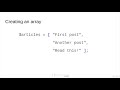 Introduction to PHP Arrays: Create an Array and Access its Elements - PHP Tutorial