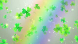 10 Hours Falling Shamrocks & Glowing Rainbow in 4K | Calm St. Patrick’s Day Screensaver
