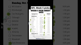 NFL Week 5 picks #nfl #nflpicks #football #nflshorts #nflweek5 #nflpredictions