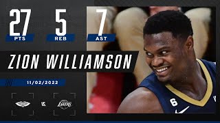 Zion Williamson’s 27 PTS not enough for Pelicans to beat Lakers
