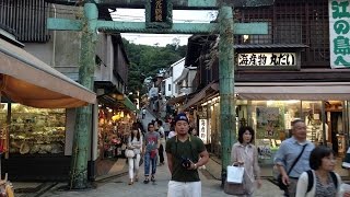 アキーラさん散策①神奈川県湘南江の島！弁財天仲見世通りの観光商店街！Nakamise-street in Enoshima in Fujisawa-city,Japan