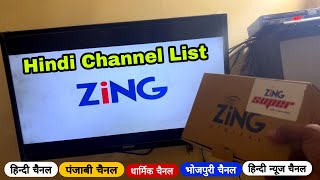 Zing Super FTA Box Channel List | Dish Tv Zing Channel List | Zing Super FTA Hindi Channel List