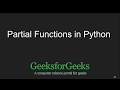 Python Programming Tutorial | Partial Functions in Python | GeeksforGeeks