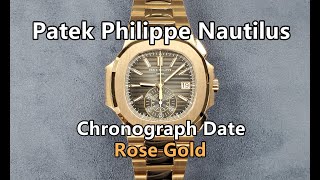 Patek Philippe Nautilus Chronograph Date 18K Rose Gold (5980/1R)