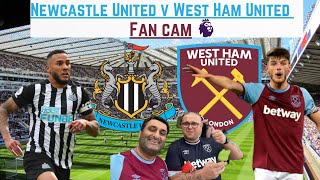 Newcastle United 2, West Ham United 4.  Fan Cam!
