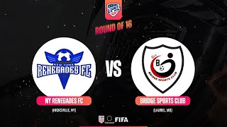 NATIONAL ROUND OF 16 | NY Renegades FC vs Bridge Sports Club | 2024 Fall Season