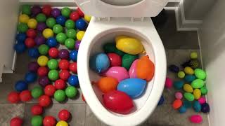 Will it Flush? - Water Balloons, Plastic Balls, Surprise Eggs