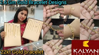 Kalyan Jewellers Gold bracelet designs starts 2.6 Gm🔥l light weight gold bracelet designs/daily wear