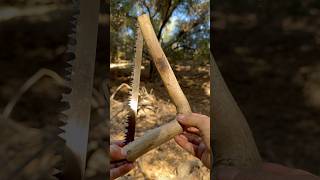 DIY: Add a sturdy oak handle to the hacksaw blade #outdoors #survival  #bushcraft #camping