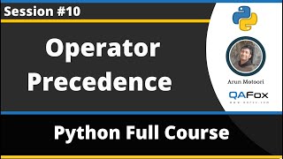 Operator Precedence in Python (Python Tutorial - Part 10)