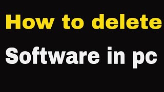 How to delete software in pc #shorts #short #tech #kuldeep
