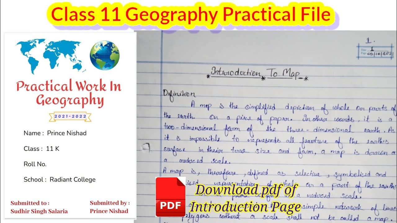 Class 11 Geography Practical | Class 11 Geography Practical File Work ...