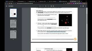Solar System Gizmo Pre-Knowledge/Warm Up Overview