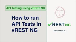 API Testing - How to run API Tests in vREST NG Application?