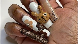 How to:Gel X nails at home!!! Fall nail art tutorial (Swarovski crystals, Gucci nail charms etc)