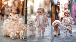 Part 2:Baby and dog fashion show. My baby collection l#cutebaby #babyshow #babyfashion #fashionshow