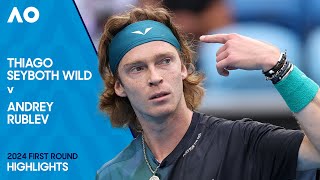 Thiago Seyboth Wild v Andrey Rublev Highlights | Australian Open 2024 First Round
